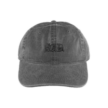 Load image into Gallery viewer, EMBROIDERY CAP // DAD HAT // WASHED BLACK
